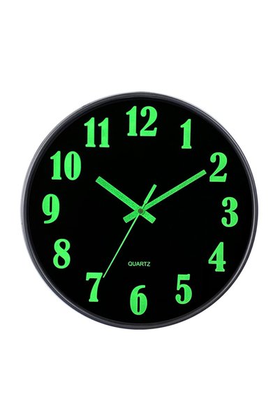 Noonedibs Ceas de perete luminos de 12 inch, ceas silențios, ceas creativ lum...