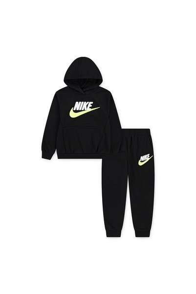 Nike CLUB ΣΕΤ ΤΖΟΓΚΕΡ ΜΕ ΦΟΥΤΕΡ ΜΕ ΚΟΥΚΟΥΛΑ ΑΠΟ ΣΕΝΙΛ 86N385-023 Μαύρο