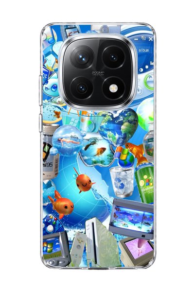 lelia حافظة هاتف شفافة متوافقة مع Redmi Note 14 Pro Plus 5G مطبوعة بتصميم الس...
