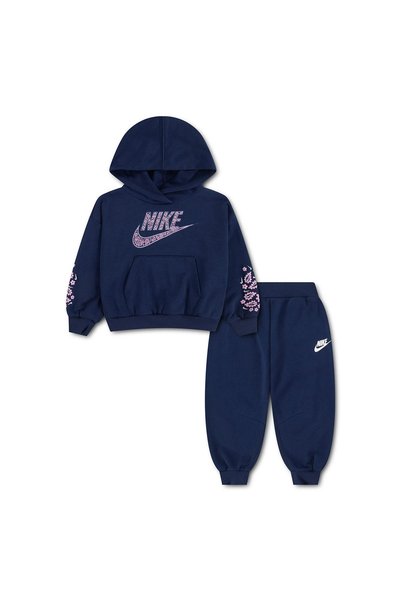 Nike Ρετρό Φούτερ με Κουκούλα και Σετ Τζόγκερ 16P177-U90 Μπλε