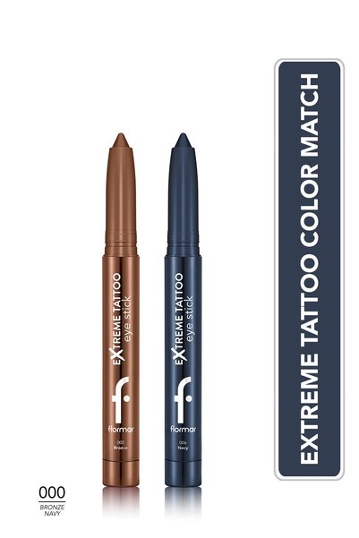 Flormar Extreme Tattoo Glowy Eyes İkilisi - 005 Bronze & 006 Navy