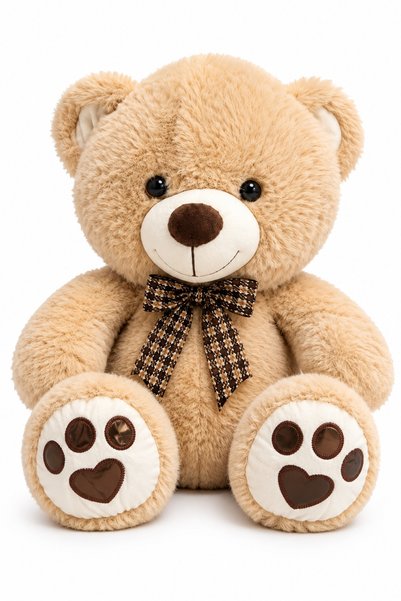 craftivio 30 cm Plush Teddy Bear with Ribbon – Soft Textured Sitting Teddy Be...