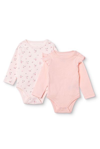 ebebek Hello Baby HelloBaby Kız Bebek 2li Body Çiçek Baskılı Çıtçıtlı Yaka Çı...
