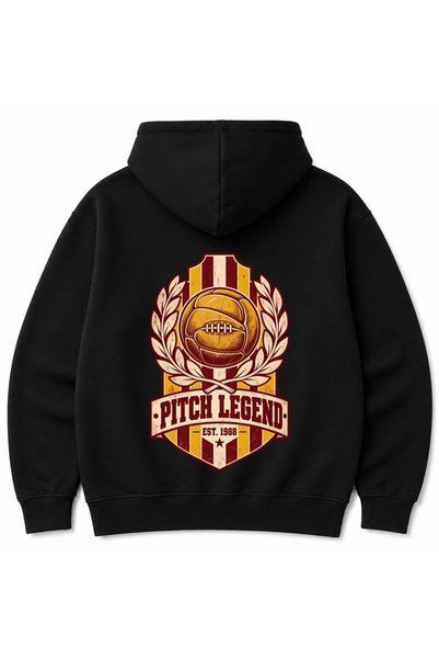 Rabona Fashion Pitch Legend – Vintage Football Heritage Back Print Graphic Hoodie