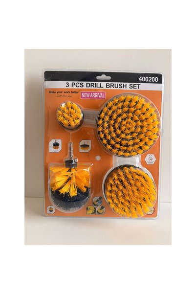 OEM Set de 4 perii de curățare pentru bormașină, 1/4 " – 6,3 mm, perii rotund...