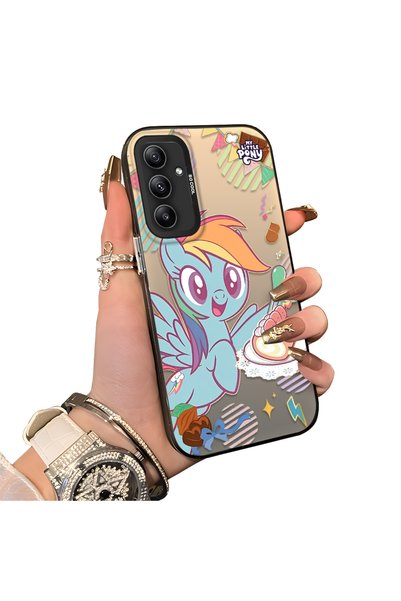 ucuc Samsung Galaxy A34 Compatible Acrylic Hard Back Panel Silicone Edged Rai...