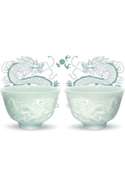 KASTWAVE Handmade Ceramic Tea Cups (Set of 2) for Arabic Coffee (Gahwa) & Esp...