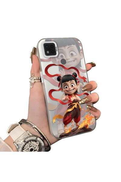 ucuc حافظة هاتف بنمط Nezha غير شفافة متوافقة مع Xiaomi Poco C31 مع لوحة خلفية...