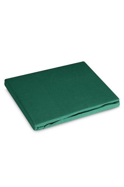 Eurofirany Cearsaf cu elastic, Basic, 180 x 200 cm, verde inchis (verde sticl...
