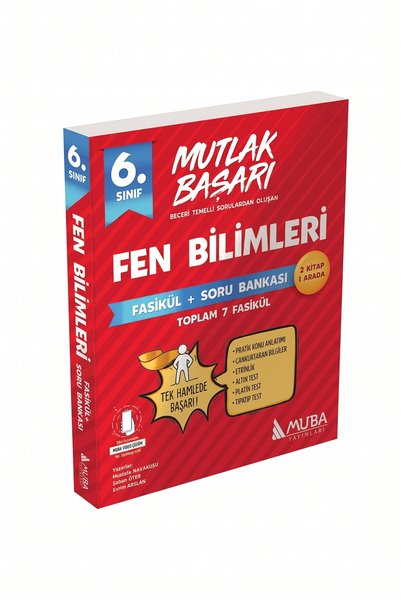 Muba Yayınları Mutlak Başarı 6.Sınıf Fen Bilimleri Fasikül + Soru Bankası.