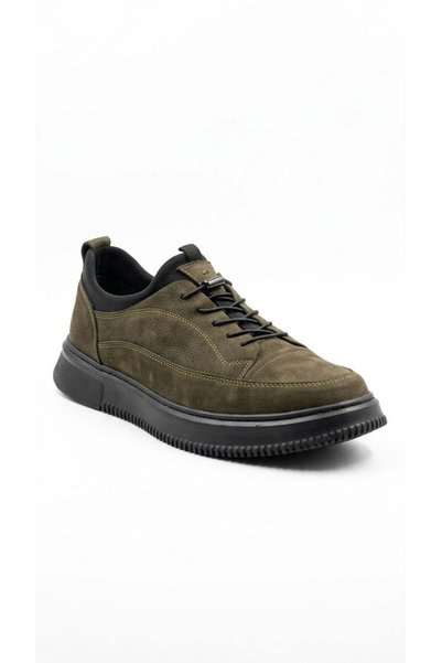 Ustalar Ayakkabı Çanta Ανδρικά παπούτσια από γνήσιο δέρμα Khaki Nubuck 752.302