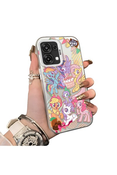 ucuc Oppo A6 Pro 4G/5G Compatible Acrylic Hard Back Panel with Silicone Edges...