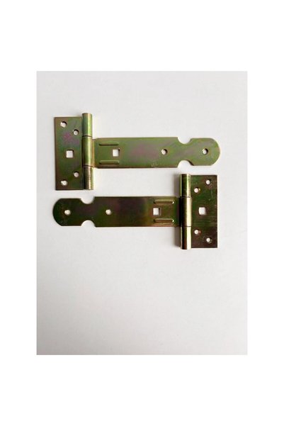 OEM Set de 2 balamale tip T pentru poartă, 17cm / 170mm, balamale mici galvan...