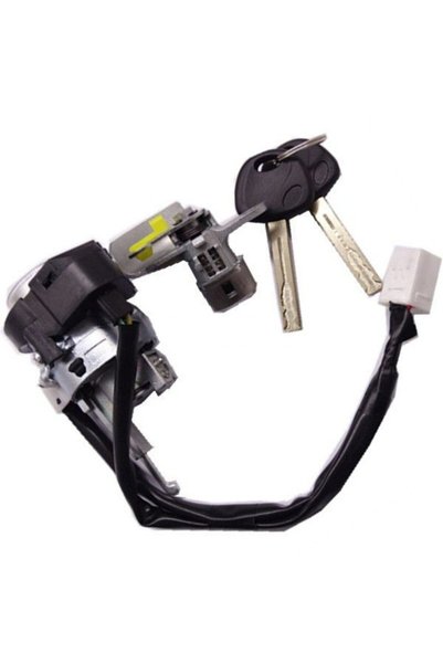 TOPAUTOCHEI ®   Set de cilindri de blocare compatibil cu Hyundai Tucson, contact de pornire și încuietoare de ușă, cu 2 chei