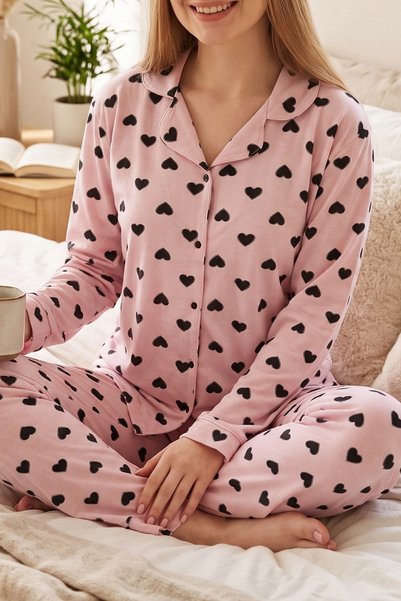 Genel Markalar Kalpli Pembe Pijama Takımı