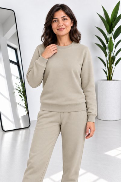 by fiyaka fashion Premium Quality Comfortable Fit 3-Ply Cotton Zero Neck Sweatshirt