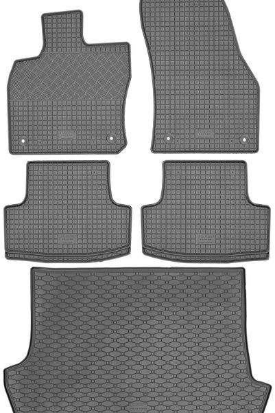 Max-Dywanik Volkswagen T-Roc SUV din 12/2017 SET - covorașe auto din cauciuc ...