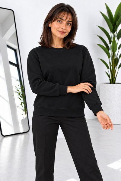 by fiyaka fashion Premium Quality Comfortable Fit 3-Ply Cotton Zero Neck Sweatshirt