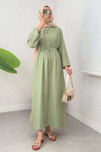 zenne Sultan Basic Dress 0001 - Water Green