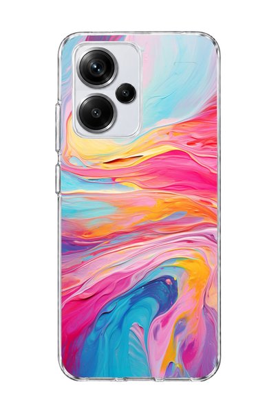 lelia Redmi Note 13 Pro Plus 5g Compatible Pastel Fluid Marble Printed Transp...