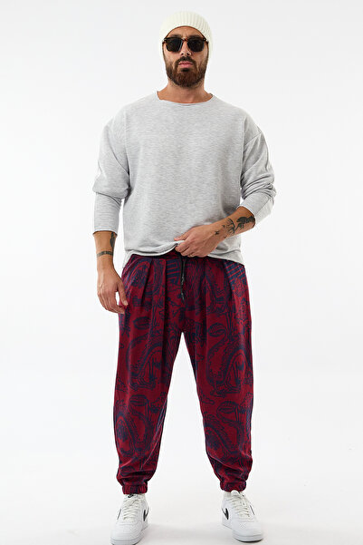 COCOPELLI Pantaloni jogger pentru bărbați, cu imprimeu dragon, cu talie elastică, croială confortabilă, COC3652