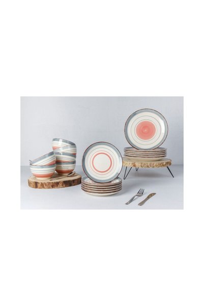 Cosy & Trendy Farfurie ceramică roz/multicoloră Ø27 cm Larissa Cosy&Trendy