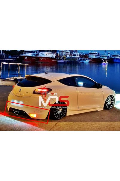 Genel Markalar MEGANE 3 COUPE RS ARKA TAMPON EKİ GENİŞ MODEL FİBERGLASS BOYASIZ