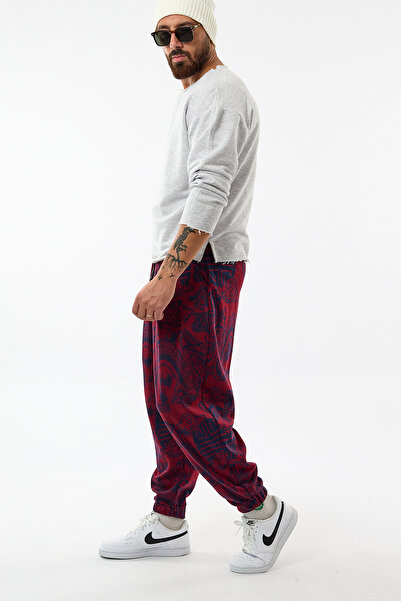 COCOPELLI Pantaloni jogger pentru bărbați, cu imprimeu dragon, cu talie elastică, croială confortabilă, COC3652