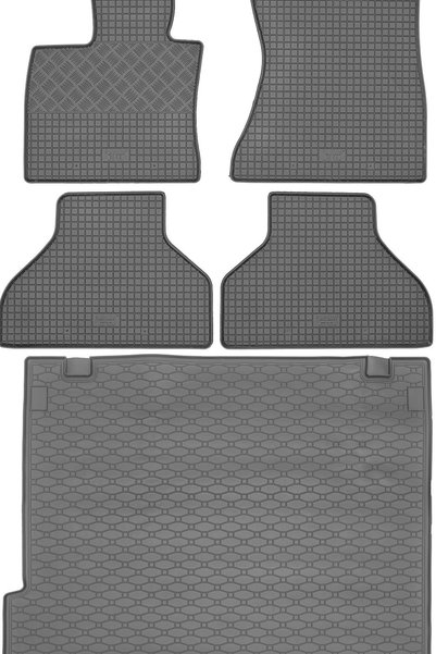 Max-Dywanik BMW X5 E70 SUV din 04.2007-09.2013 SET - covorașe auto din cauciu...