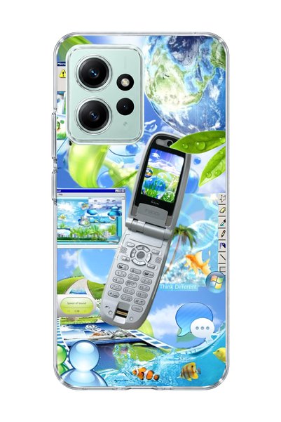 lelia Redmi Note 12 4g Compatible Flip Phone Nature Printed Transparent Phone...