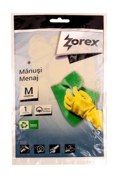 ZOREX Mănuși de uz casnic profesionale cu bumbac, mărimea S