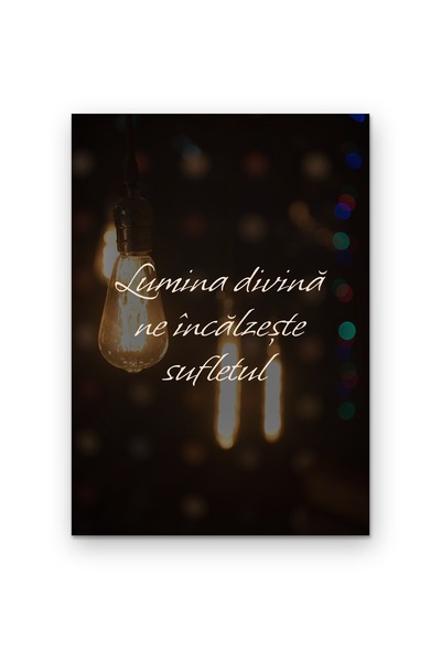 OEM Poster Carton 250g A4, Arta de perete Lumina divina ne incalzeste sufletu...