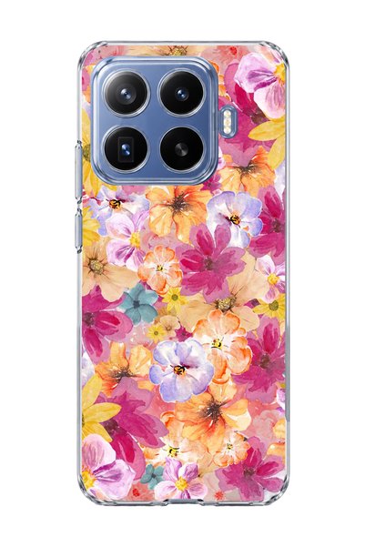 lelia Mi 17t Pro Compatible Tiny Flower Watercolor Printed Transparent Phone ...