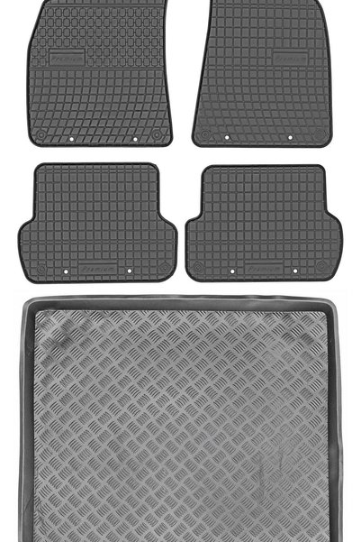 Max-Dywanik Seat Exeo Sedan din 2008-2013 SET - covorașe auto din cauciuc + c...