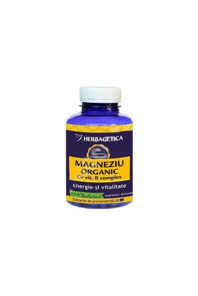 herbagetica Magneziu Organic Herbagetica, 120 capsule