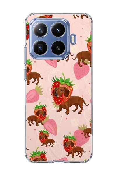lelia Mi 17t Pro Compatible Strawberry Sausage Dog Printed Transparent Phone ...