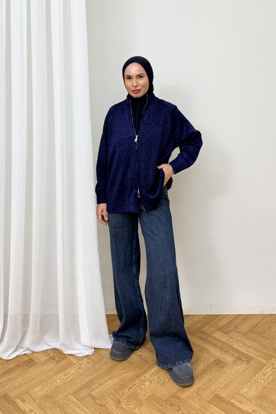 Melike Tatar Cardigan din tricotaj cu sclipici 32-7000