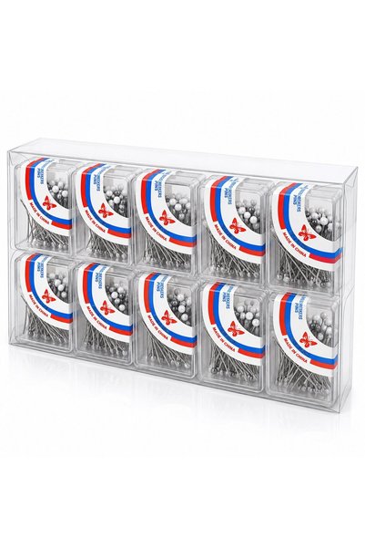 Generic Brand И20-029 Игли за забрадка от 50 броя в бяла пластмасова кутия – ...