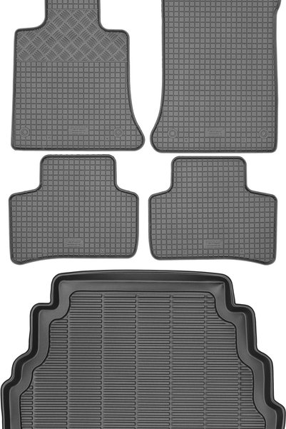 Max-Dywanik Mercedes GLK X204 SUV din 2009-2015 SET - covorașe auto din cauci...