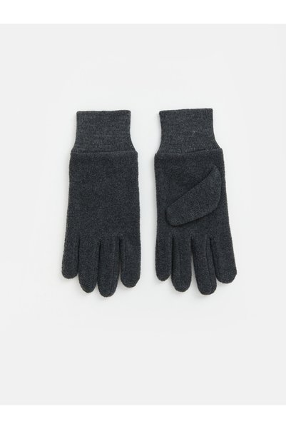 LC Waikiki Özmarka New Season Anthracite Knit Men's Gloves