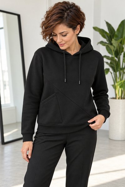 by fiyaka fashion Premium Quality 3-Ply Cotton Model Hooded Sweatshirt