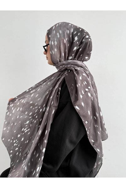 Hepsi Moda Fawn Patterned Bamboo Shawl - Anthracite