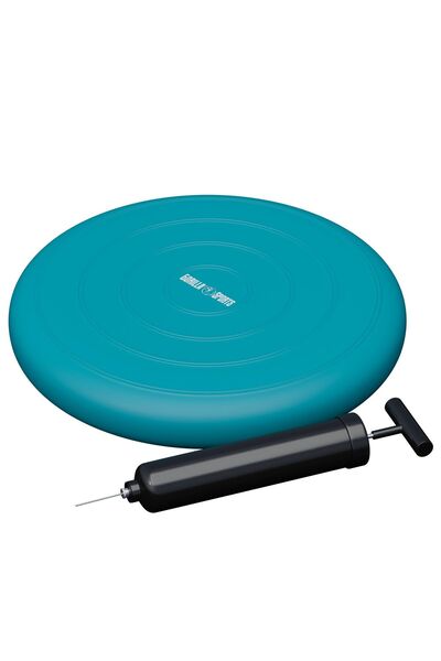 Gorilla Sports Balance round Pillow , including air pump Turquoise