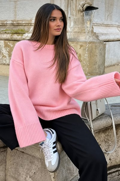 MAG STORES Women's Oversize Wide Fit Shawl Collar Sweater