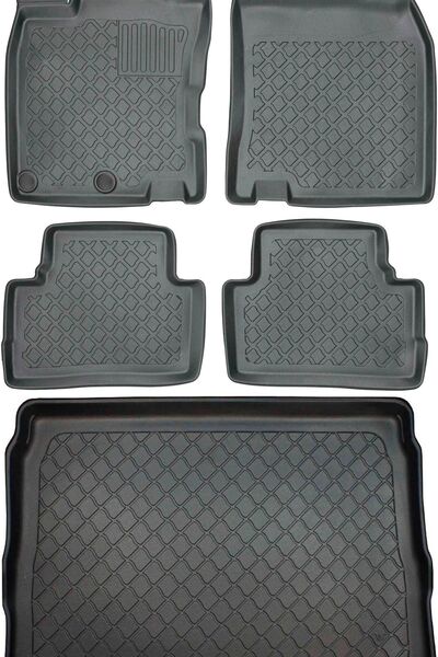 Max-Dywanik Nissan Qashqai II SUV din 02.2014 SET - covorașe auto + covoraș p...
