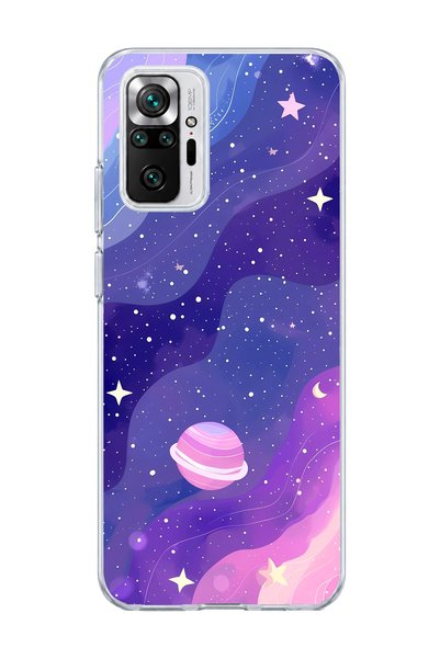 lelia حافظة هاتف شفافة متوافقة مع Redmi Note 10 Pro 4G مطبوع عليها نجمة كوكب ...