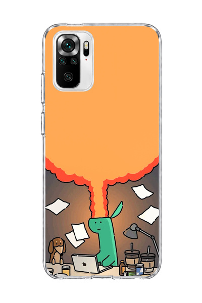 lelia حافظة هاتف شفافة مطبوعة بطبعة ديناصور أخضر مضحكة متوافقة مع Redmi Note ...