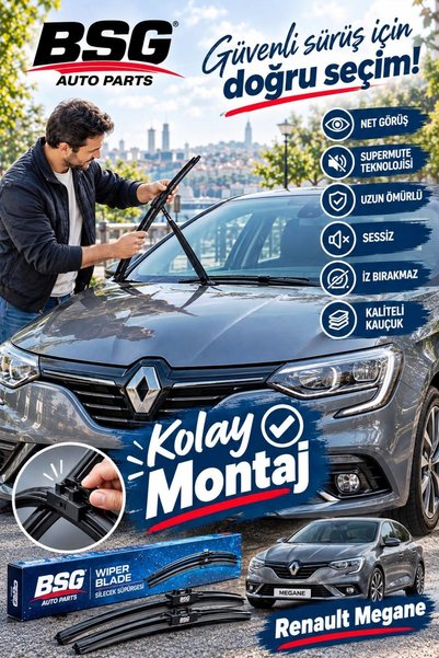 BSG RENAULT MEGANE SİLECEK SUPERMUTE 2'Lİ MUZ SİLECEK TAKIMI ( 2002-2024 Tüm ...