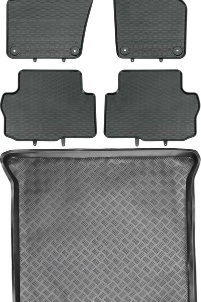 Max-Dywanik Set covorașe auto din cauciuc + covoraș portbagaj pentru Seat Alh...