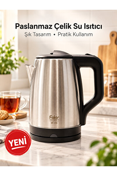 Fakir WK-1018 1500W Paslanmaz Çelik 2 Litre Elektrikli Su Isıtıcısı İnox